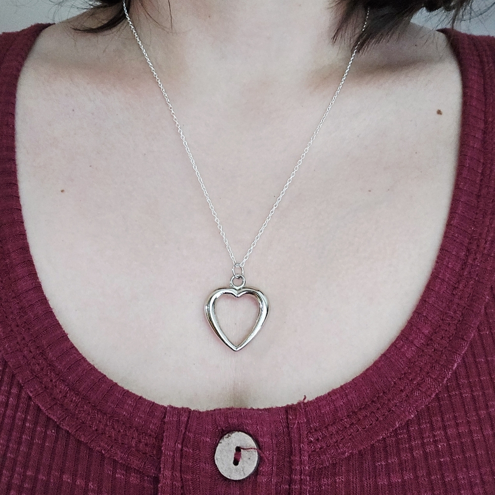 Vintage Silver Heart Necklace